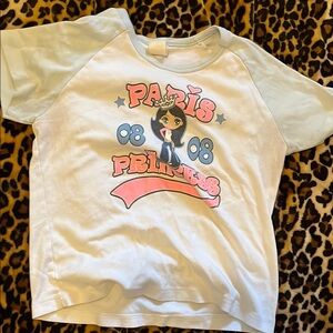 Kids Paris Princess Graphic Tee - White and Blue